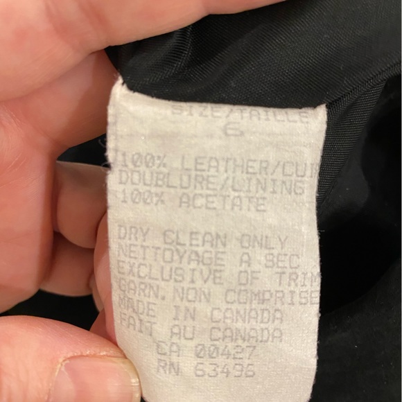 VINTAGE Bagatelle Genuine Leather Black Dress Vintage Size 6 / Modern XS - Picture 12 of 15